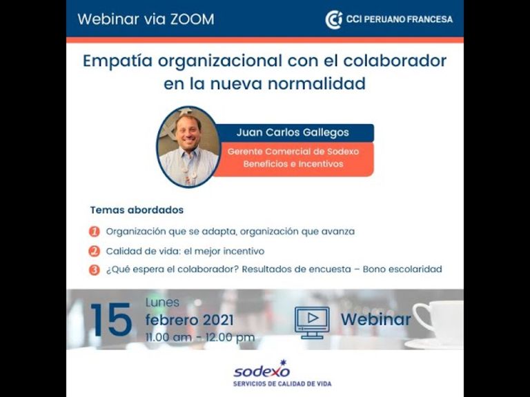 Webinar - Empatía organizacional con el colaborador en la nueva normalidad